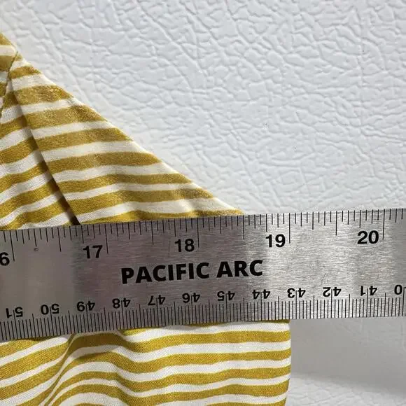 Old Navy Sz XL Mustard Striped Spaghetti Strap Dress And Cardigan Earthy Summer - Picture 7 of 9